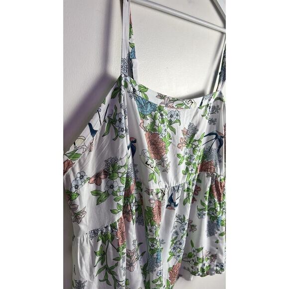 Torrid Babydoll Challis Square Neck Tank Floral Cloud Dancer Plus Sz 5X (28) NEW - Picture 6 of 13